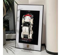 iLuane Display Wallboard for Lego Technic Porsche 911 RSR 42096, Adult Collectibles Display Wallboard for Building Blocks, Gifts for Lego Lovers (Only Display Wallboard), Black,white, M