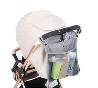 iLulala Universal Baby Stroller Organizer for Uppababy, Nuna, Britax, Doona Strollers, Stroller Mesh Bag, Adjustable Stroller Storage Caddy Accessories. (Grey)