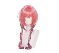 Ilulu Cosplay Wig Anime Kobayashi-san Chi no Maid Dragon Cosplay Pink Gradient ita Wig with Bangs Synthetic Hair Heat Resist