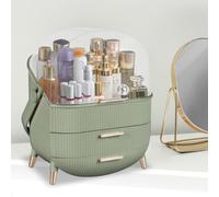 Ilus Portable Makeup Organizer Box Light Green Cosmetic Storage Drawer