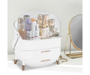 Ilus Three Layer Makeup Organizer Box Plastic Skincare Storage Display