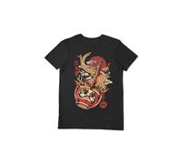 Ilustrata Men's Daruma´s Ramen T-Shirt in Black | Size: Large Ilustrata Black L