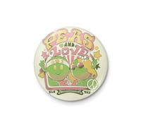 Ilustrata - Peas and Love Badge (One Size) (Off White, Green, Pink), Off White, Green, Pink, One size