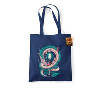 Ilustrata (The Girl And The Dragon) Navy Tote Bag