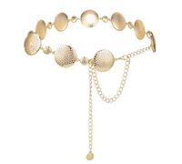ILuvatar Luvatar Womens Metal Chain Dress Belt Hollow Out Daisy Sweater Belt Decorated Skinny Waist Belt, Gold-s89, Medium