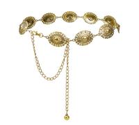 ILuvatar waist chain dress for women metal chain with sweater chain gold retro turquoise stone punk belt concho western belts