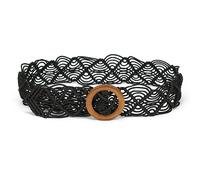 ILuvatar Women's Bohemian Style Rope Braid Waist Belt U33, Black, 110 cm