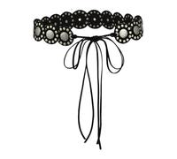 ILuvatar Women's Bohemian Style Rope Braid Waist Belt U33, Black-t23, Medium