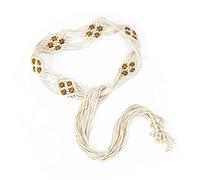 ILuvatar Women's Bohemian Style Rope Braid Waist Belt U33, Offwhite-v97, 170 cm
