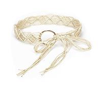 ILuvatar Women's Bohemian Style Rope Braid Waist Belt U33, Ow-1, 125 cm