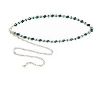 ILuvatar Women's Green Metal Chained Belt, L, F009