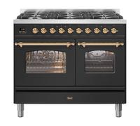 ILVE Milano 100cm Double Oven Range Cooker with 6 Gas Burners - Matt Graphite