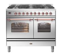 ILVE Milano 100cm Double Oven Range Cooker with 6 Gas Burners - Stainless Steel