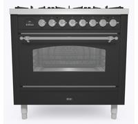 Ilve Milano P096NE3MG 90cm Wide Graphite Grey Dual Fuel Freestanding Range Cooker