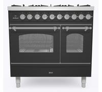 Ilve Milano PD096NE3MG 90cm Wide Graphite Grey Dual Fuel Freestanding Range Cooker