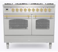 Ilve Milano PD106NE3/SSG 100cm Wide Stainless Steel Dual Fuel Freestanding Range Cooker