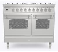 Ilve Milano PD106NE3SS 100cm Wide Stainless Steel Dual Fuel Freestanding Range Cooker