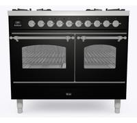 Ilve Milano PD10INE3BK 100cm Wide Black Dual Fuel Freestanding Range Cooker