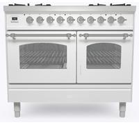 Ilve Milano PD10INE3WH 100cm Wide White Dual Fuel Freestanding Range Cooker