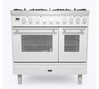 Ilve Roma PD096WE3WH 90cm Wide White Dual Fuel Freestanding Range Cooker