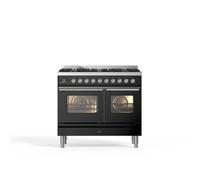 Ilve Roma PD106WE3BK 100cm Wide Black Dual Fuel Freestanding Range Cooker