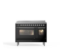 ILVE Roma PI127WE3/BK 120cm Wide Gloss Black Induction Freestanding Range Cooker