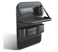 ILWIYRHNL Car Seat Organizer for BYD Dolphin Surf 2025,Organizer with Foldable Dining Tray Table, PU Leather Kick Mats Seat Back Protector Travel Accessories