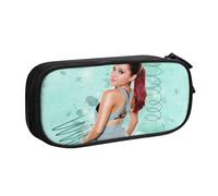 ILWVWVHK Ariana cat Girl Grande Pencil Case for Teachers & Students - Double Zipper + 3 Mesh Pockets, Easy Hand Wash Design
