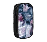 ILWVWVHK Ariana cat Girl Grande Pencil Case with Name Label Slot - Personalized ID Tag for School Kids, Campers, Travelers