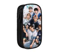 ILWVWVHK BTS Pencil Case for Book Lovers - Oxford Cloth Pouch with Bookmark Slot & Pen Holder (Gift-Ready)