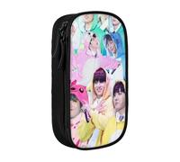 ILWVWVHK BTS Pencil Case Leak-Proof Interior - Oxford Cloth Zipper Case for Ink Pens, Lipsticks, Small Items