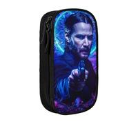 ILWVWVHK Keanu Reeves Pencil Case with Velcro Patch Panel - Customizable Emblem Design for Schools, Teams, Events