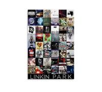 ILXOJOYWO Linkin Poster Park Rock Band Music Album Collage Vintage Cover Posters for Room Aesthetic Canvas Wall Art Bedroom Decor12x18inch(30x45cm)