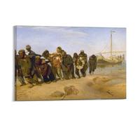Ilya Repin-Barge Haulers on The Volga (1870-1873) Home Decor Poster Wall Art Hanging Picture Print Decorative Painting Posters 08x