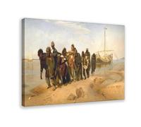 Ilya Repin - Barge Haulers on The Volga 1870 Canvas Art Poster And Wall Art Picture Print Modern Family Bedroom Decor Frame 12x18inch(30x45cm)