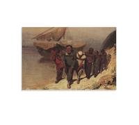 Ilya Repin-Barge Haulers on The Volga Study 1870 Posters Wall Art Painting Canvas Prints Decor Poster Artworks 08x12inch(20x30cm)