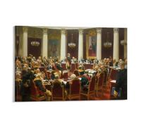 Ilya Repin-Ceremonial Sitting of The State Council on 7 May 1901 Marking The Centenary of Its Foundation (1902-1903) Print Photo A
