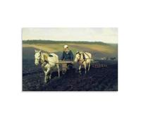 Ilya Repin-Portrait of Leo Tolstoy As A Ploughman on A Field Poster Cool Artworks Painting Wall Art Canvas Prints Hanging Picture