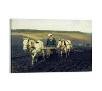 Ilya Repin-Portrait of Leo Tolstoy As A Ploughman on A Field Posters Art Print Wall Photo Paint Poster Hanging Picture Family Deco