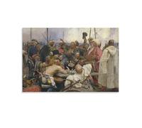 Ilya Repin-Reply of The Zaporozhian Cossacks to Sultan Mehmed IV (1880-1891) Print Photo Art Painting Canvas Poster Home Modern De