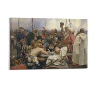 Ilya Repin-Reply of The Zaporozhian Cossacks to Sultan Mehmed IV (1880-1891) Print Photo Art Painting Canvas Poster Home Modern De