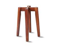 Ilyapa Indoor Plant Stand - Mid Century Modern Floor Planter Stand, 12 Inch Tall, 9.5 Inch Wide Walnut Stain Pot Holder Stand Riser - Add A Touch Of Mid Century Style To Any Room Plants Display Rack
