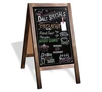 Ilyapa Wooden A Frame Chalkboard Sign with Eraser & Chalk, Magnetic Sidewalk Signs 20x40, Outdoor, Menu Display for Restaurant, Business or Wedding