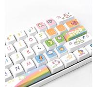 ILYCHEEGAMI PBT Dye sub Keycap Cute Cartoon XDA keycaps PBT keycap Set Girl Custom Keyboard for Gateron Kailh Cherry Mx Switches ISO ANSI Layout Mechanical Custom Keycaps (Animal Party)