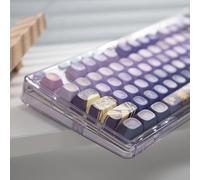 ILYCHEEGAMI PBT Material Gradient Purple keycaps MOA XDA Profile Round keycaps Set Mechanical Keyboard keycaps Compatible with Cherry MX switches,Gateron,TTC and Clones (MOA-Starry River Dream)