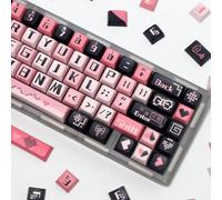 ILYCHEEGAMI PBT XDA Valentine's Day Pink Purple keycaps Set for Girl Boys Custom Keyboard for Gateron Kailh Cherry Mx Switches ANSI Layout Mechanical Custom Keycaps Set Gift(in Love)
