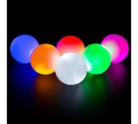 ILYSPORT LED Light up Golf Balls, Glow in The Dark Night Golf Balls - Multi Colors of Blue, Orange, Red, White, Green, Pink - Pack of 6