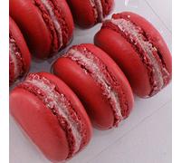 Ilze's Chocolat Box of 20 Cherry Macaroons - Cherries macerated in Cointreau Mixed into Buttercream