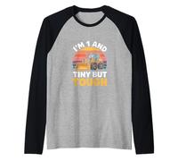 IM 1 and Tiny BUT Tough Construction Birthday Raglan Baseball Tee