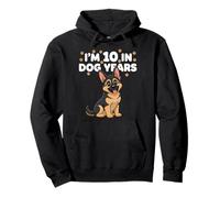 I'm 10 In Dog Years 70th Birthday German Shepherd Funny Pullover Hoodie